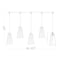 Z-Lite Farrell 5 Light Linear Chandelier, 6in. W x 11in. H, Modern Gold 3043P6-5L-MGLD - alternate 4